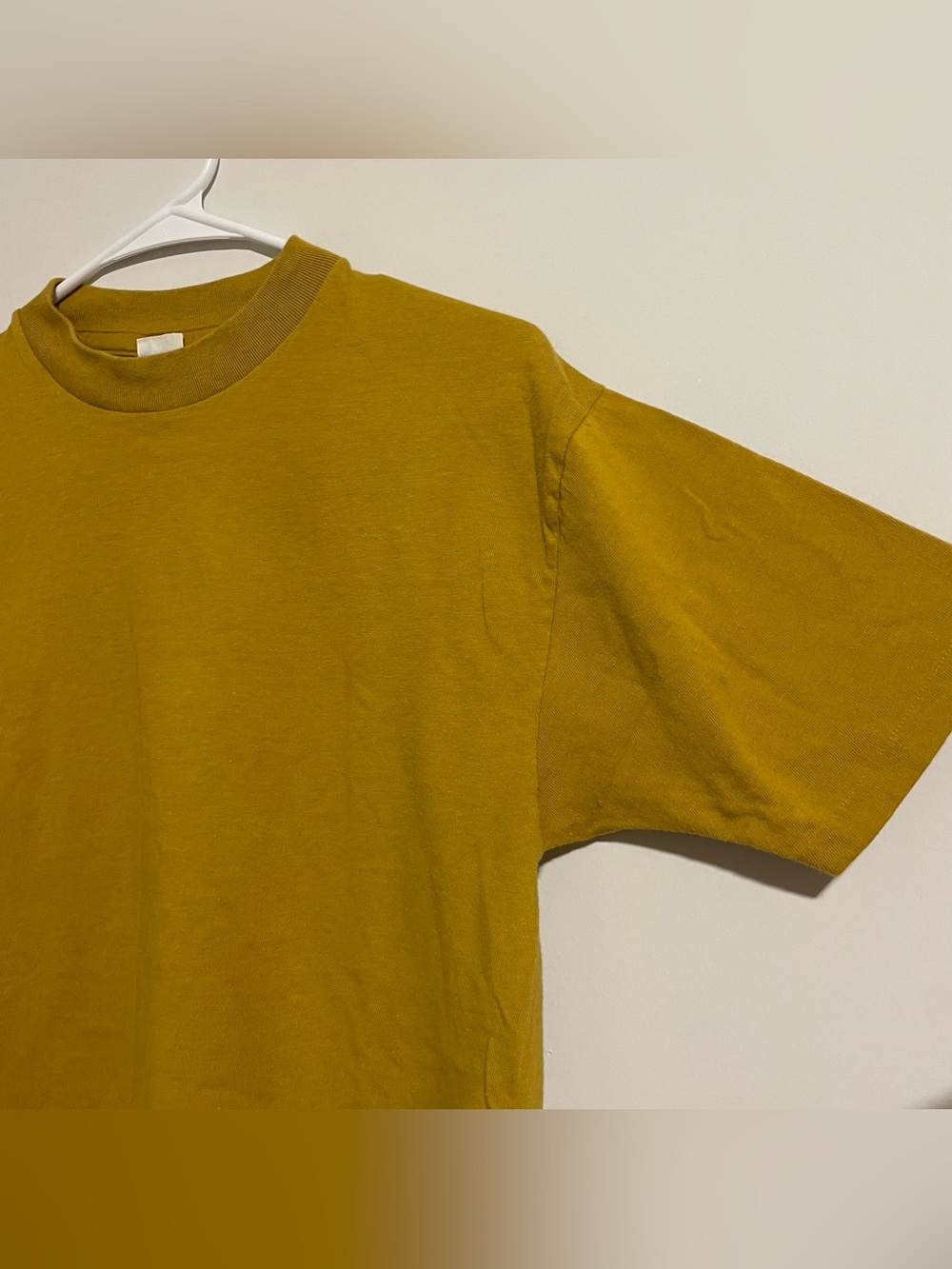 Vintage 70s Single Stitch Jockey Life Brand Mustard Yellow T Shirt Minimal Retro